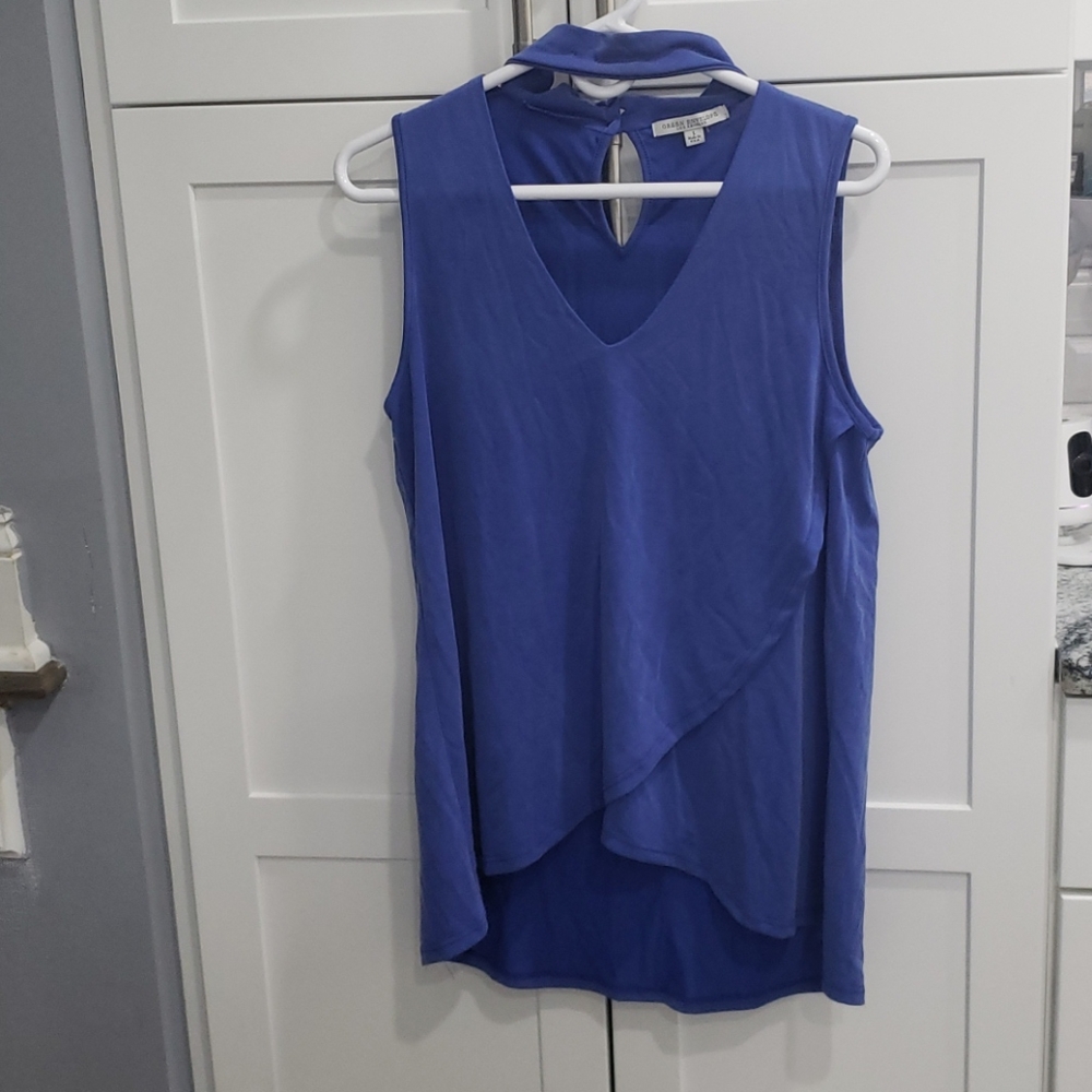 High low choker tank top